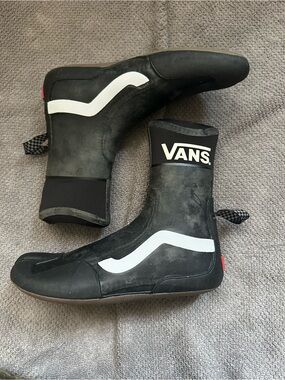 Vans Black & White High-Top Surf Shoes